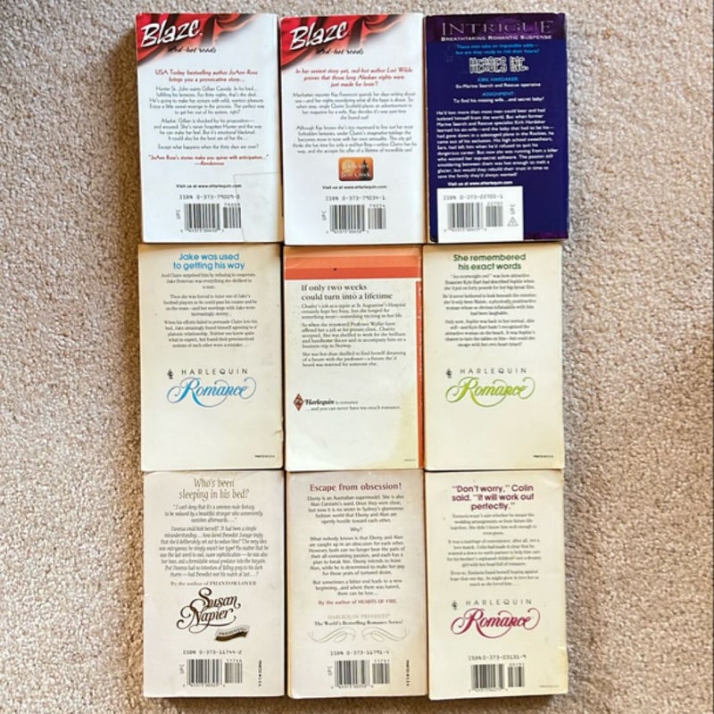 Harlequin Romance 9 Book Bundle