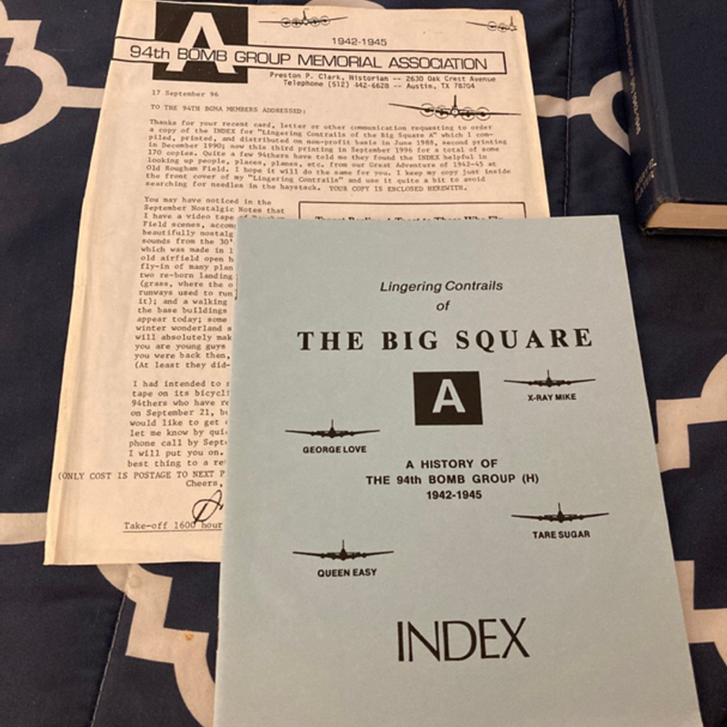 Extremely Rare, Lingering Contrails of The Big Square -A History of the 94th..