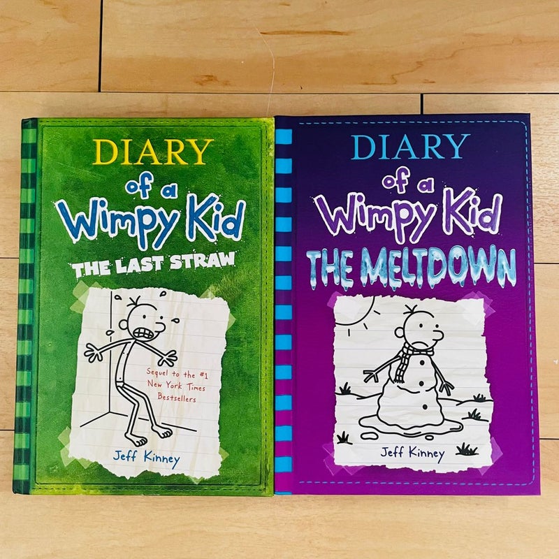 Diary of a Wimpy Kid Bundle-Lot of 4; The Last Straw (3), The Meltdown (13), Big Shot (16), Awesome Friendly Kid 