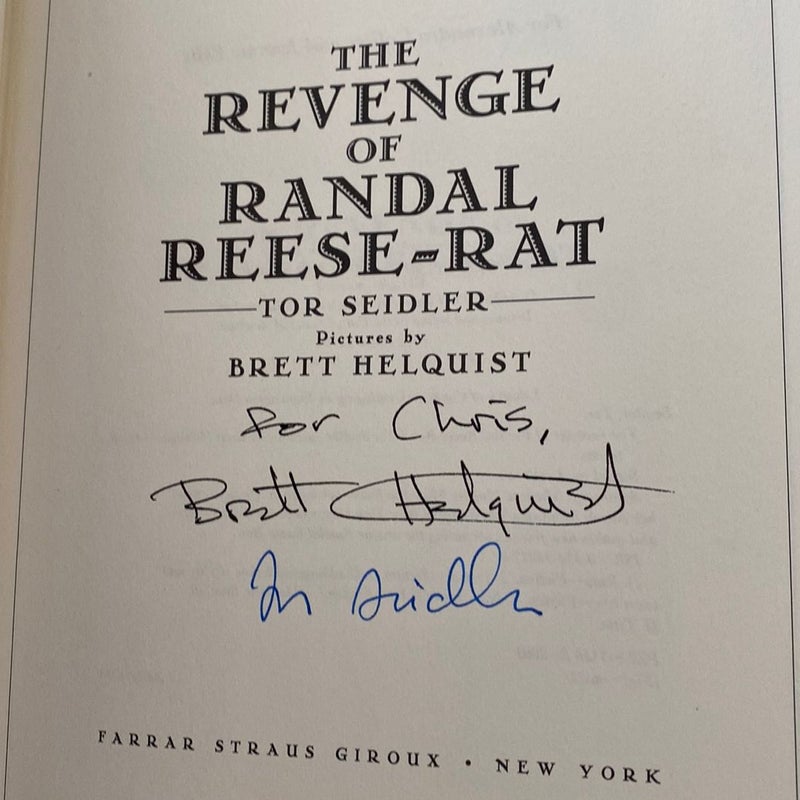 The Revenge of Randal Reese-Rat—Signed