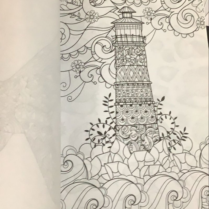 Seaside Escapes Adult Coloring Book