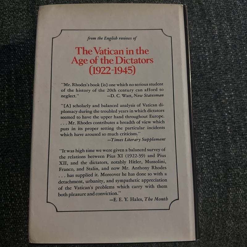 The Vatican in the Age of the Dictators (1922 - 1945)