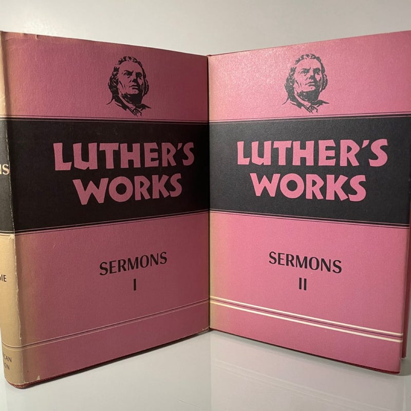 Luther's Works Volume 51 & 52: Sermons I & II by Martin Luther Vintage Hardcover
