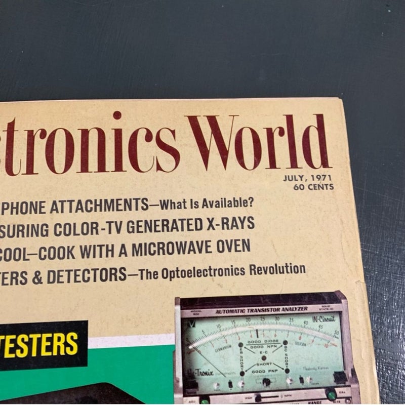 3 "Electronics World" Magazines from 1968 & 1971