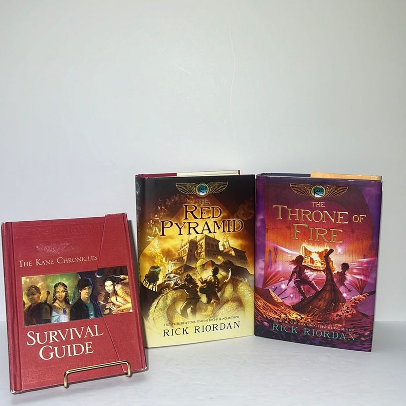 The Kane Chronicles Series (3 Book) Bundle: The Red Pyramid, Throne of Fire, & The Kane Chronicles Survival Guide