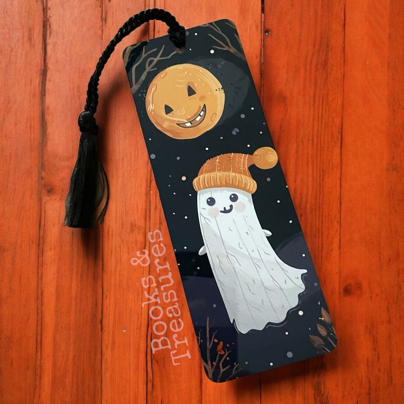 Cute Ghost Metal Bookmark - Halloween Ghost Design