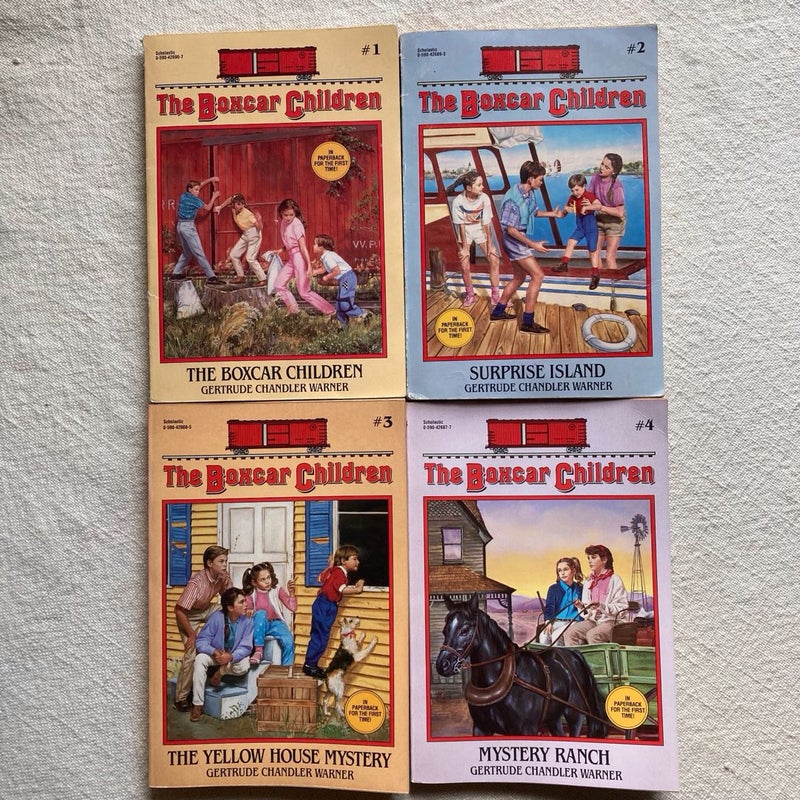 The Boxcar Children, Surprise Island, The Yellow House Mystery, & Mystery Ranch