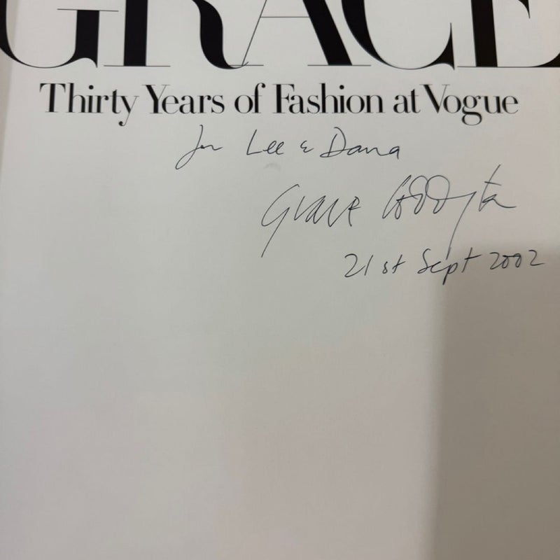 Grace: Thirty Years of Fashion at Vogue *personalized signature*