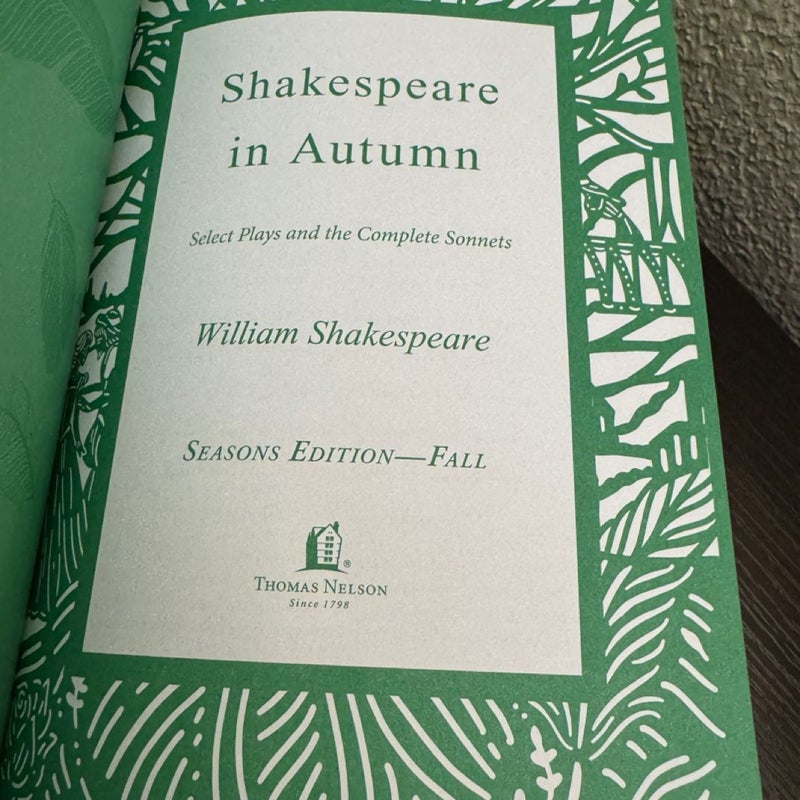 Shakespeare in Autumn (Seasons Edition -- Fall)