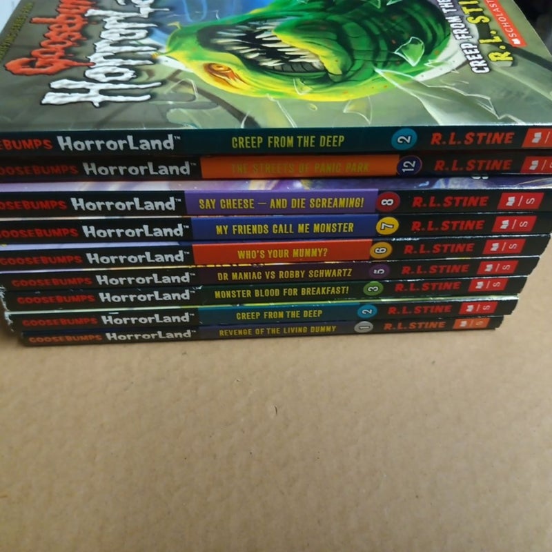 Lot 9 Goosebumps HorrorLand books never read