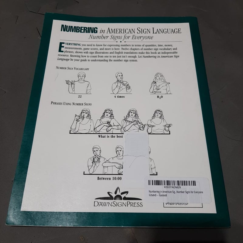 Numbering in American Sign Language