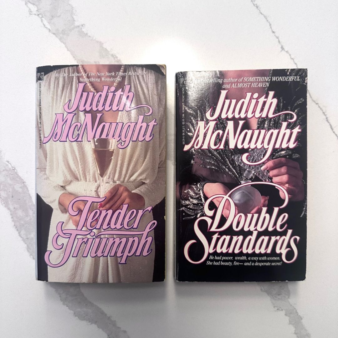 Judith McNaught Pocket Books Vintage Bundle - Tender Triumph, Double Standards