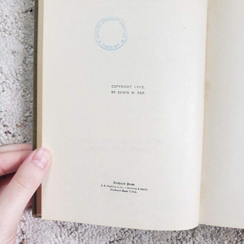 The Mostellaria of Plautus (College Latin Series Edition, 1902)