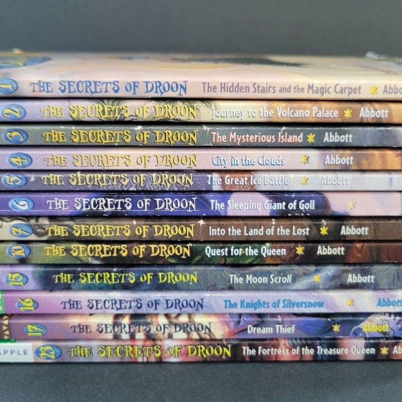 THE SECRETS OF DROON LOT OF 12 SCHOLASTIC BOOKS VINTAGE FANTASY BY TONY ABBOTT