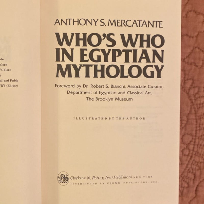 Whos Who in Egyptian Mythology