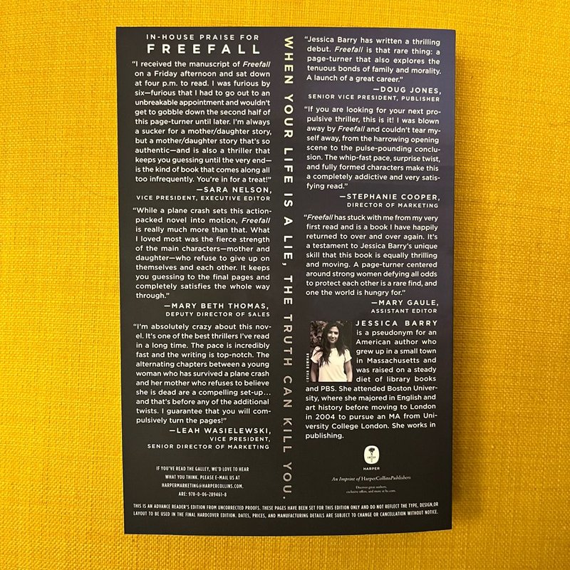 Freefall ARC by Jessica Barry, Paperback | Pangobooks