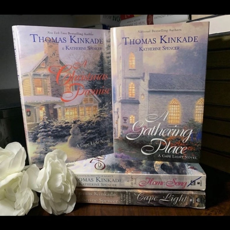 Thomas Kinkade 5-Book Lot Bundle A Christmas Promise Cape Light & More 