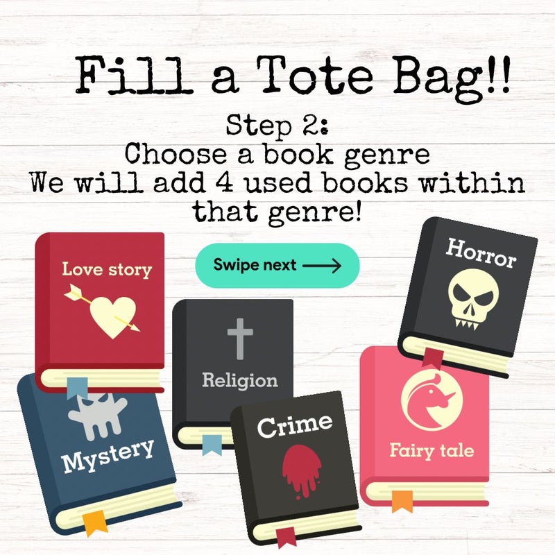 Fill a Tote Bag Blind Date with a Book Bookish Gift