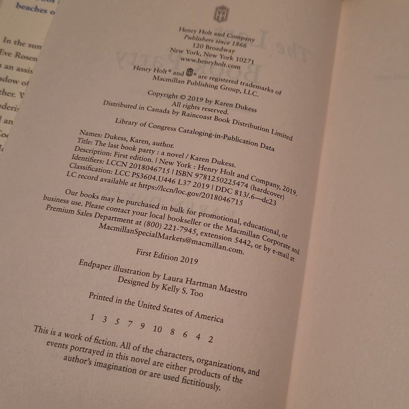 The Last Book Party *First Edition*