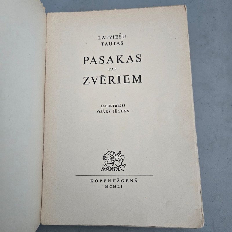 Latvian Fairy Tales Book