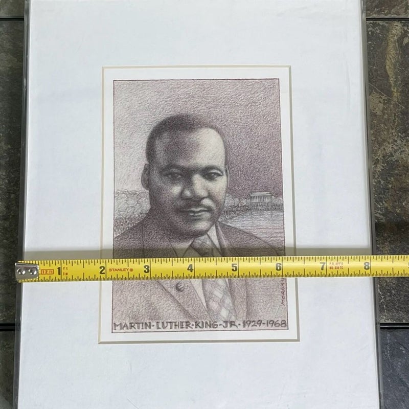 Rev. Dr. Martin Luther King Jr. Pencil Drawing w/ Author Biography