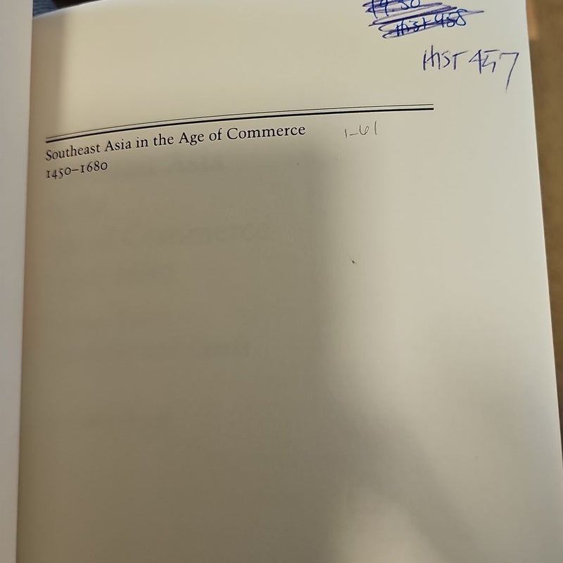 Southeast Asia in the Age of Commerce, 1450-1680