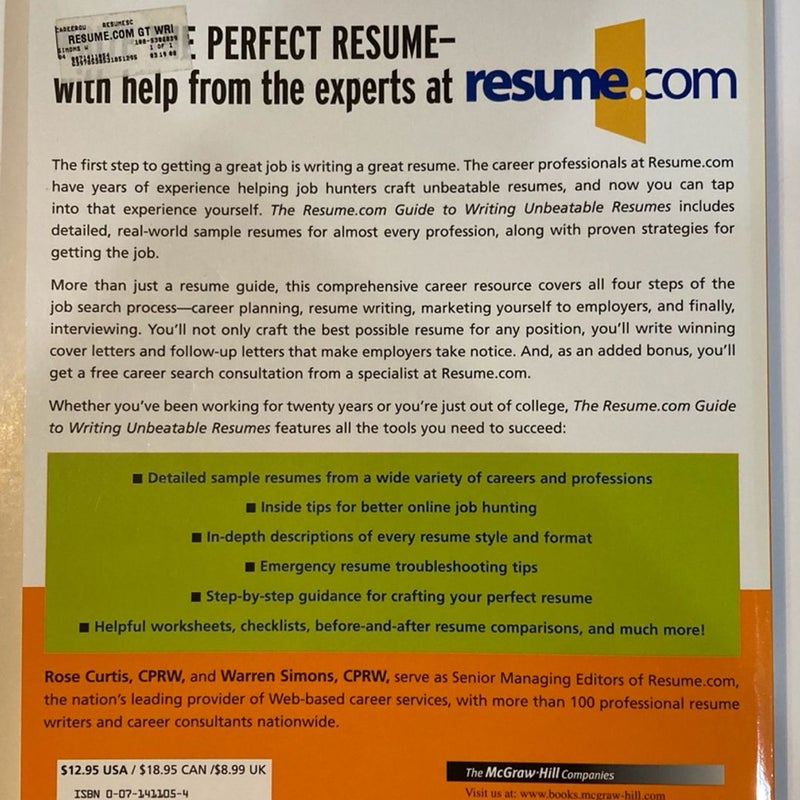 The Resume. Com Guide to Writing Unbeatable Resumes