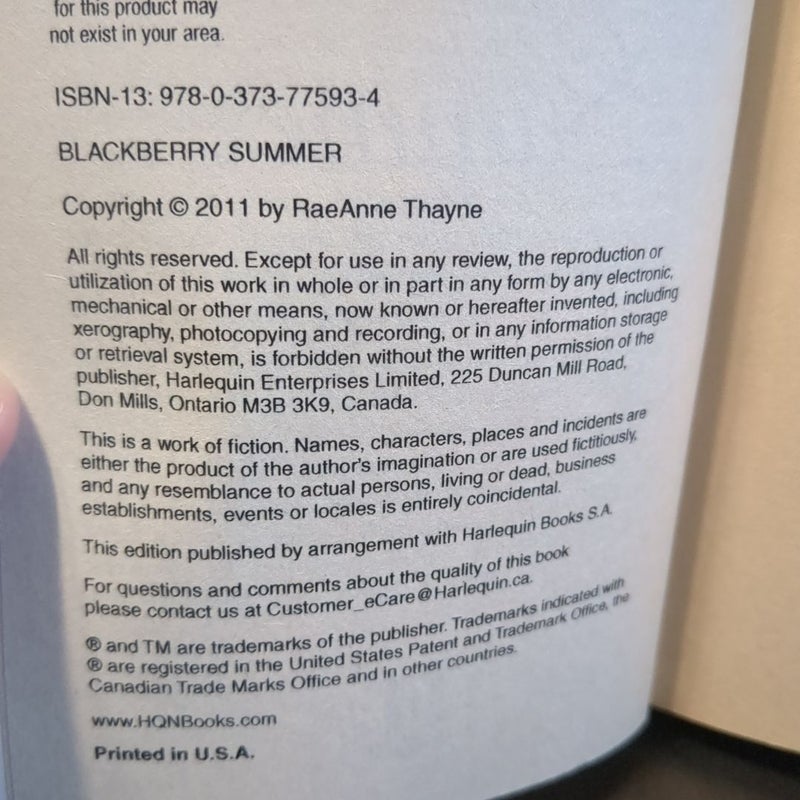 Blackberry Summer book 1 of 7