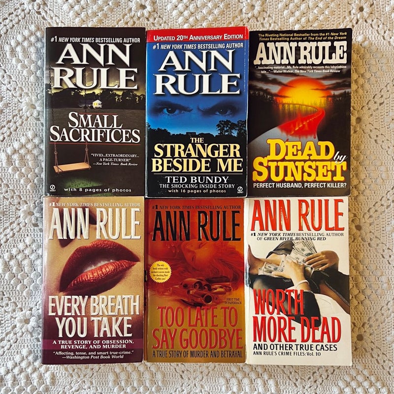 Ann Rule Lot of 6 True Crime BUNDLE 