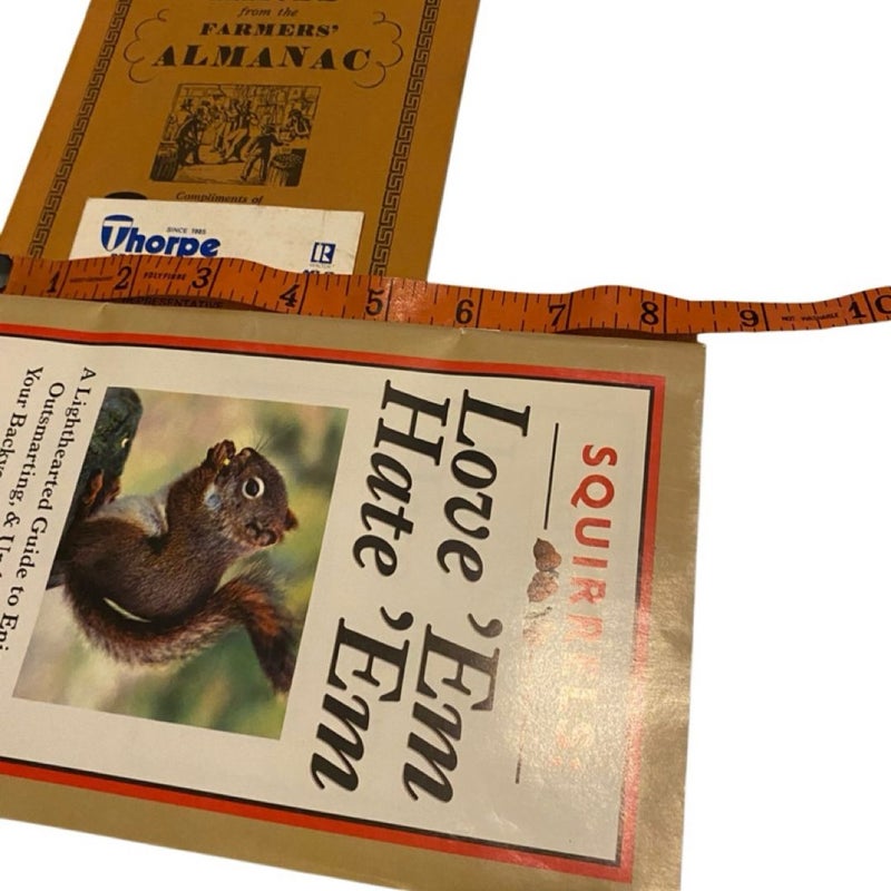 Lot Of 2 Handy Hints Farmers Almanac Squirrels Love Em Hate Em