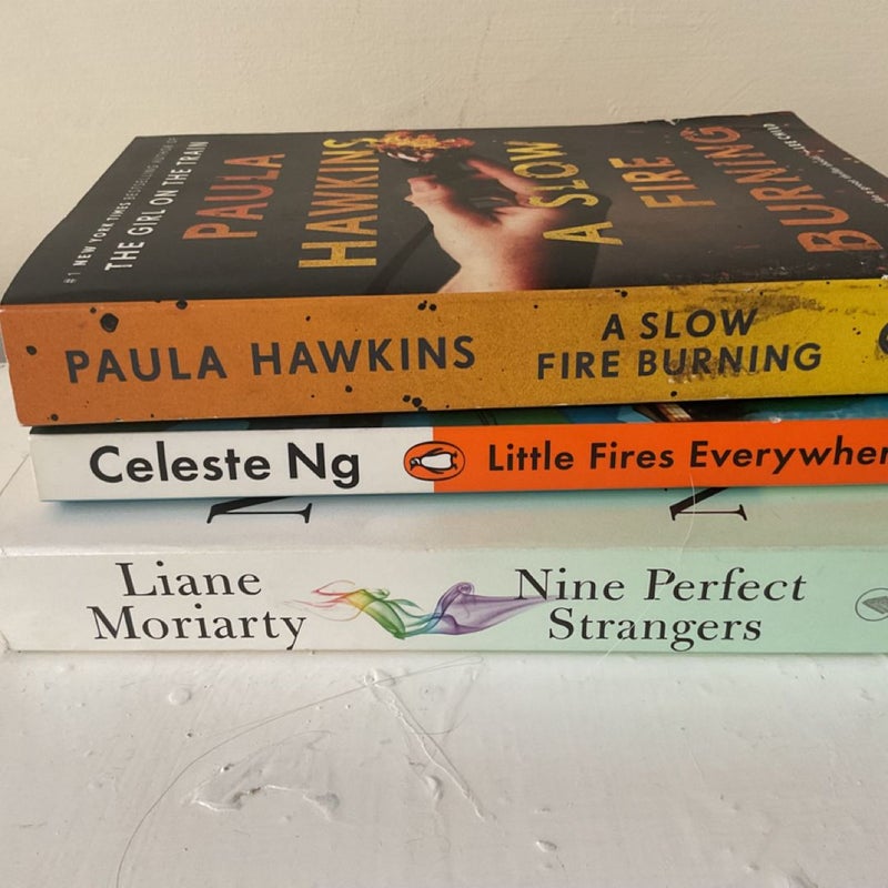 Nine Perfect Strangers Slow Fire Burning Little Fires Everywhere BESTSELLER BUNDLE