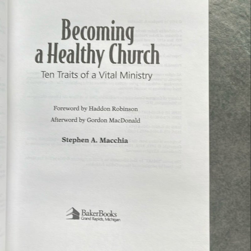 Becoming a Healthy Church