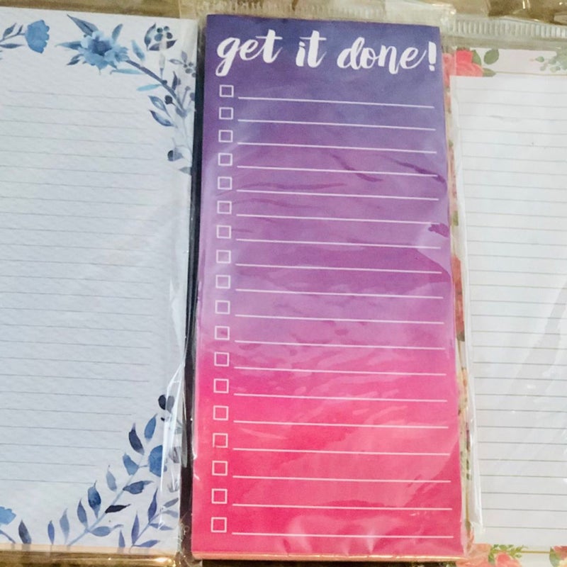 Lot of 3 Magnetic Organizer Planner Grocery To Do List Notepads 55 sheets EACH Bundle set