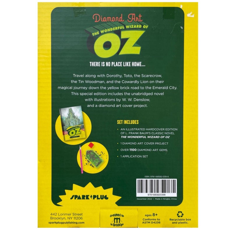 The Wonderful Wizard of Oz Hardcover Book & Diamond Art Kit