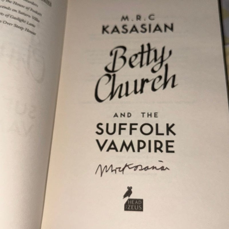 BETTY CHURCH AND THE SUFFOLK VAMPIRE SIGNED
