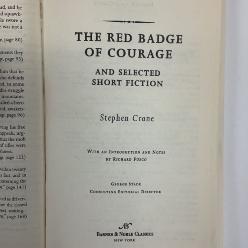 The Red Badge of Courage and Selected Short Fiction