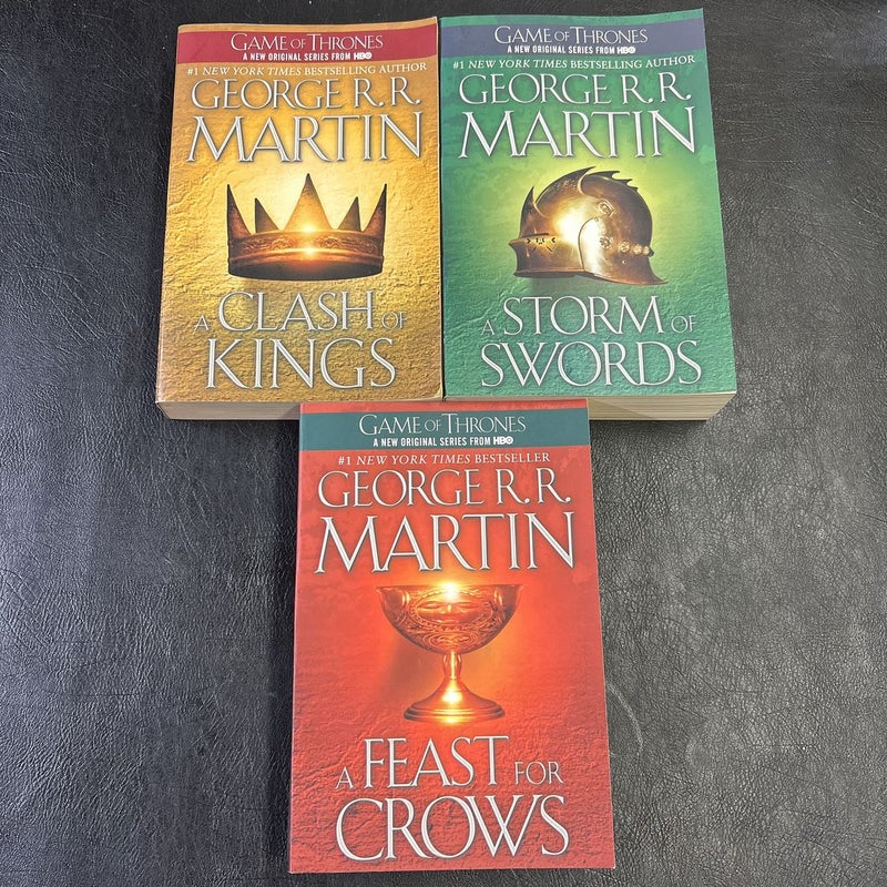 A GAME of THRONES Book Series Lot Of 4 By George R.R. Martin. Paperback  1,2,3,4