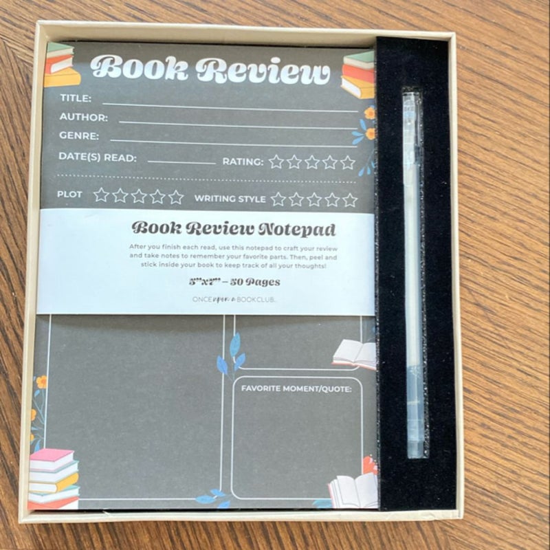 Book review notepad