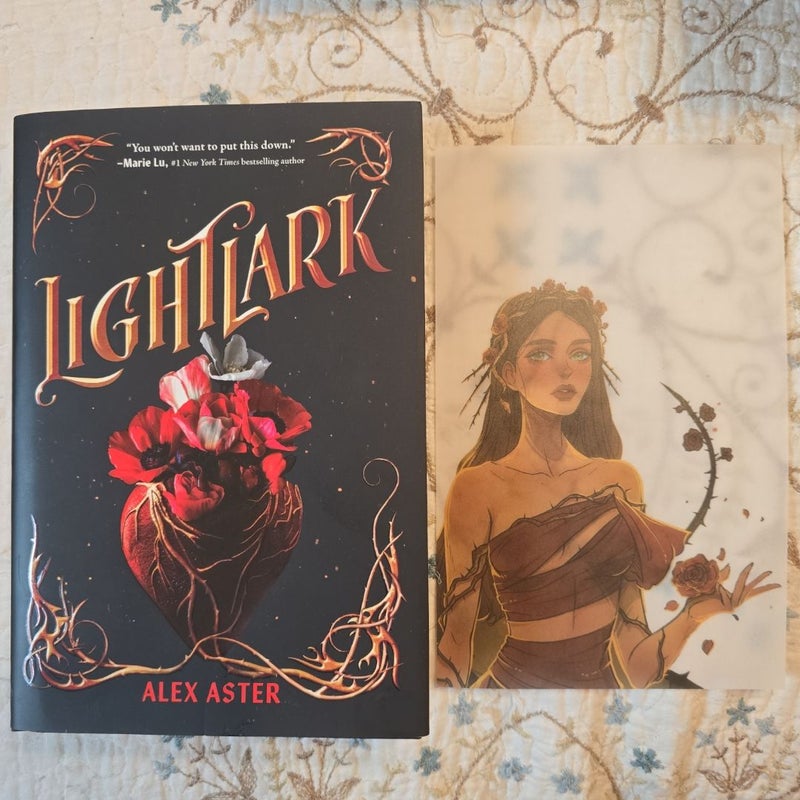Lightlark with pre-order page overlays 