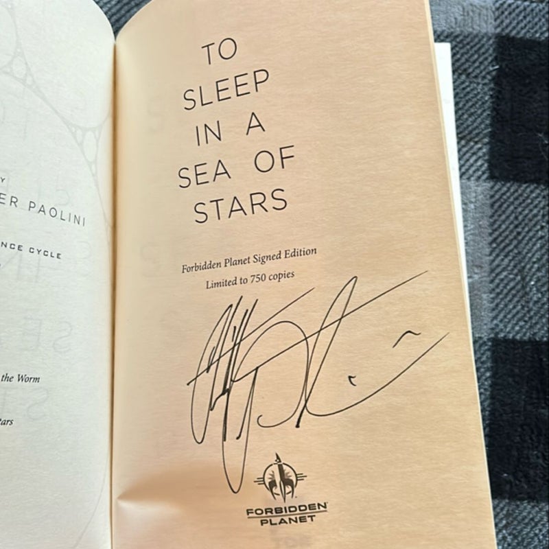 To Sleep in a Sea of Stars (Forbidden Planet signed edition)