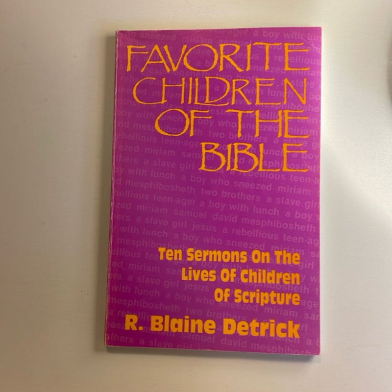 Favorite Children of the Bible