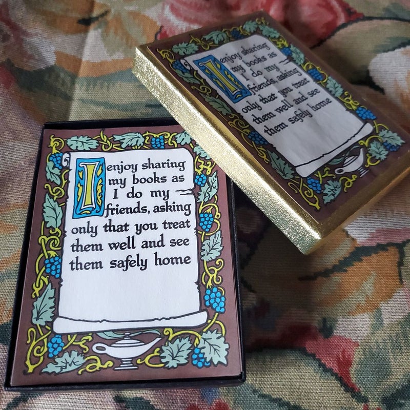 Vintage Antioch Bookplate Co. Bookplates, Box of 44