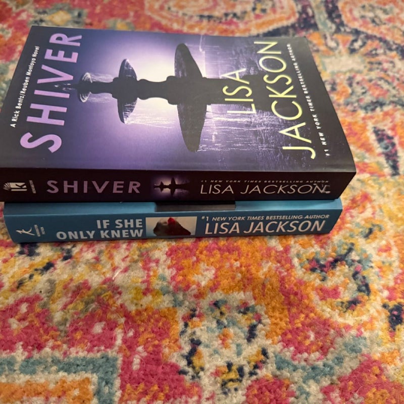 Lot of 2 Lisa Jackson Books SHIVER & IF SHE ONLY KNEW