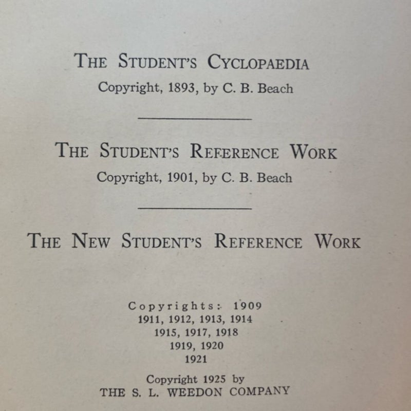The New Students Reference Work for Teachers, Students and Families