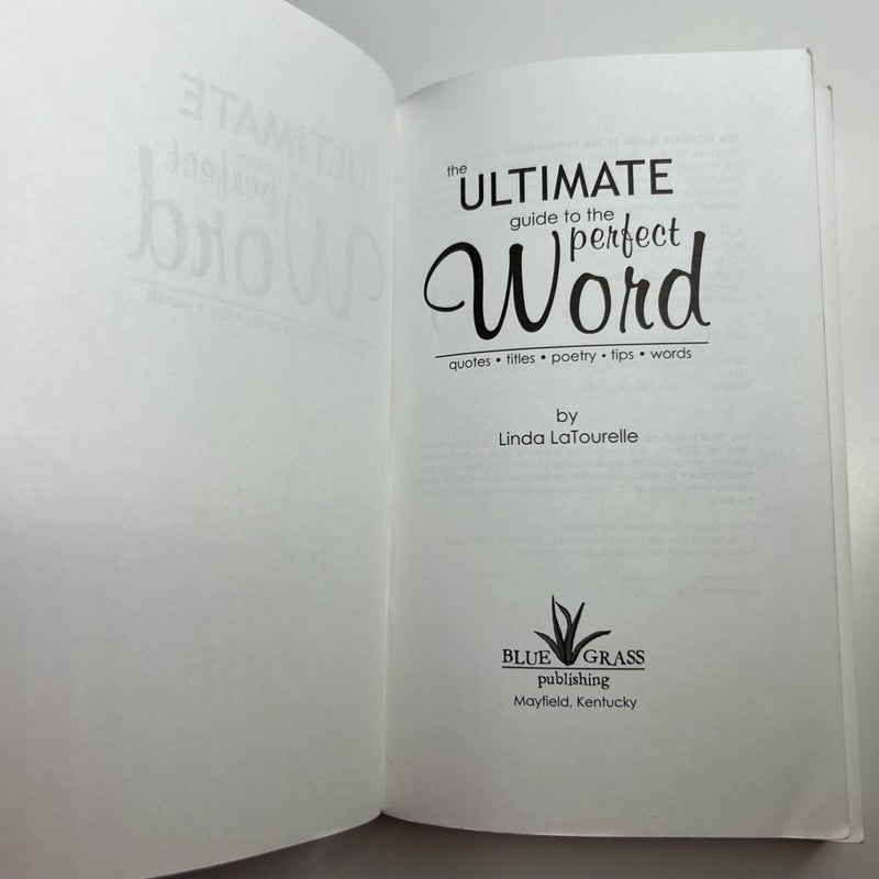 The Ultimate Guide to the Perfect Word