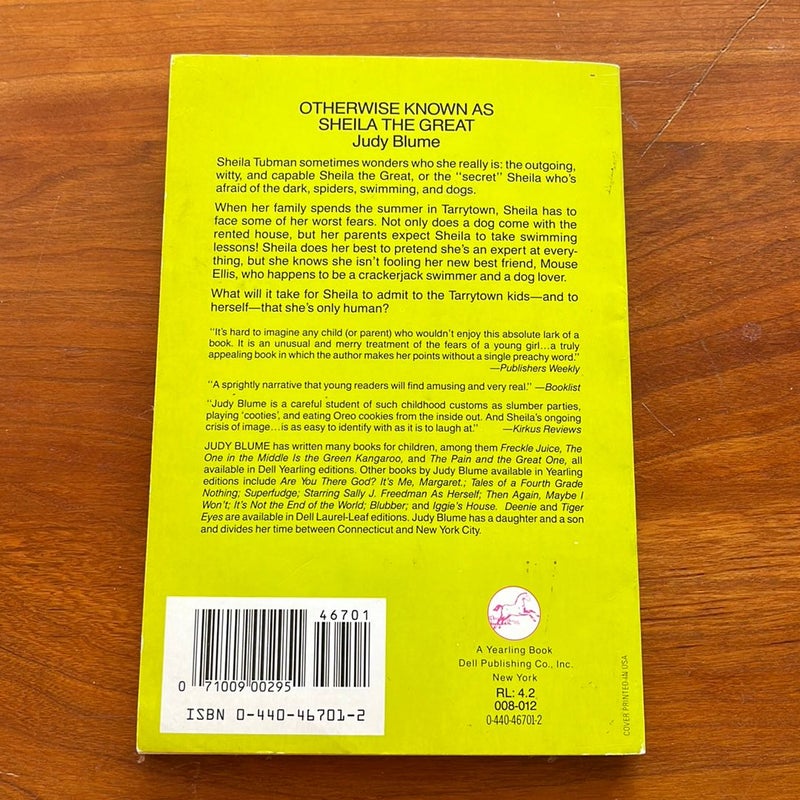 Judy Blume: Otherwise Known As Sheila the Great