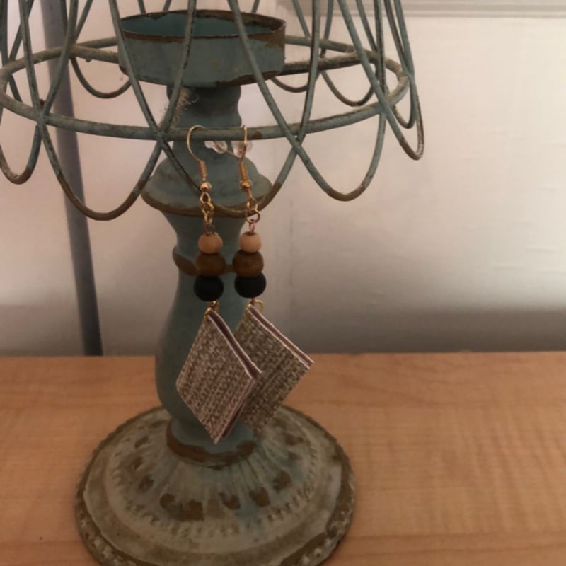 Handmade bookish earrings