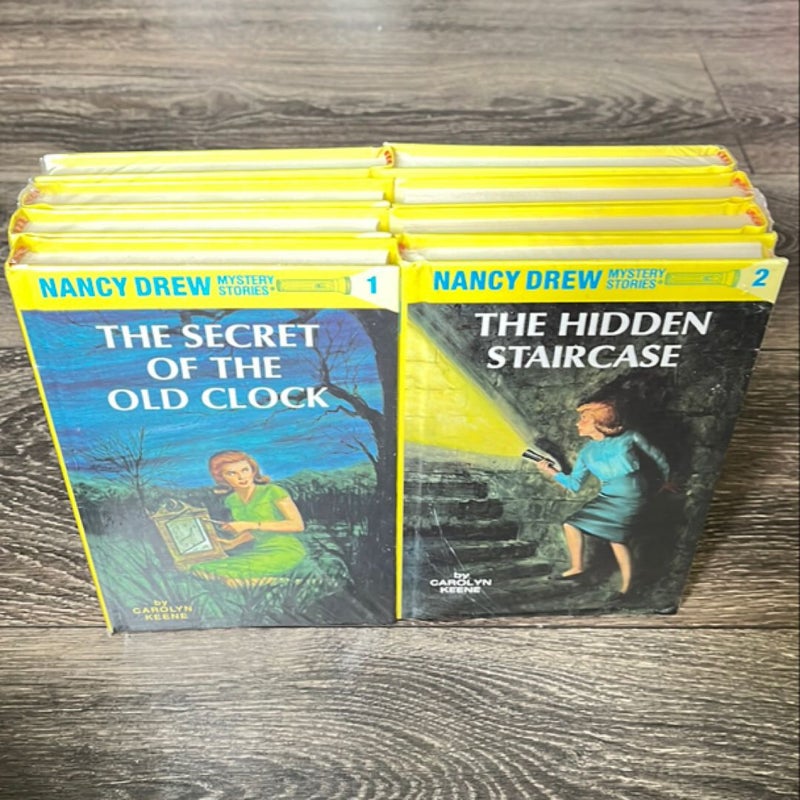 Nancy Drew Mystery Stories Books 1-8 The Secret of the Clock The Hidden Staircase