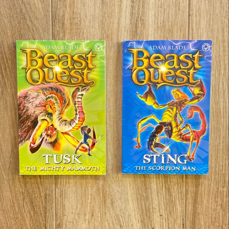 Beast Quest Series 3 (Torgor, Skor, Narga, Kaymon, Tusk, Sting) by Adam ...