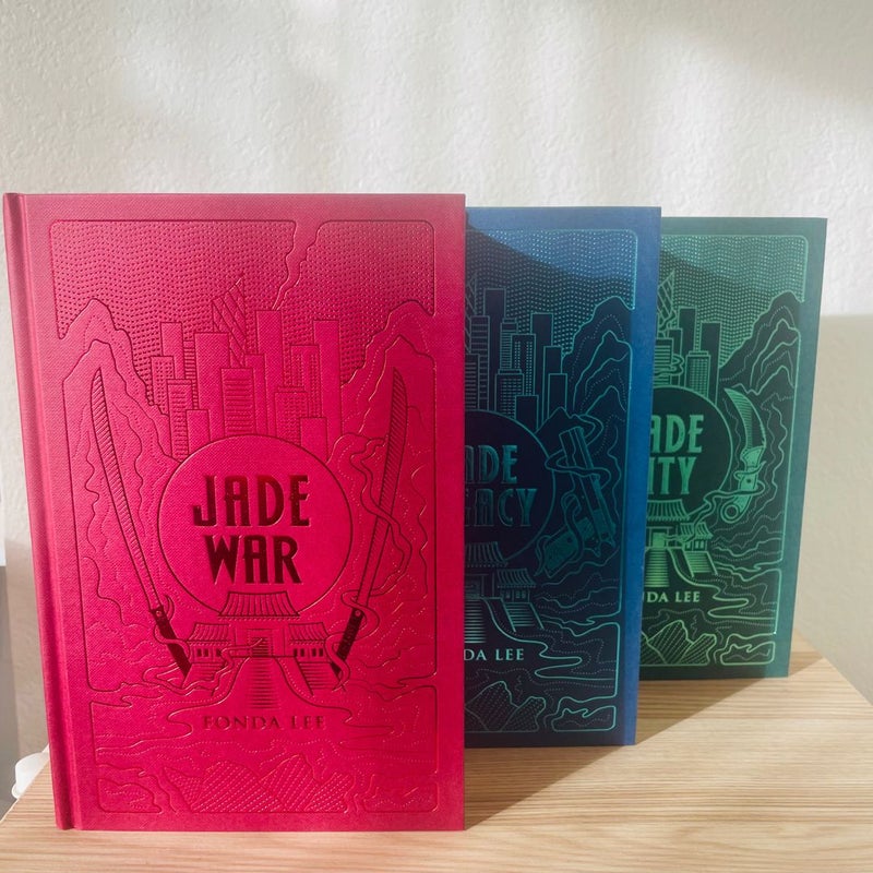 Illumicrate Jade City Jade War Jade Legacy Green Bone Saga by Fonda Lee Signed